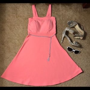 Peachy Pink Dress with Link Chain Belt
